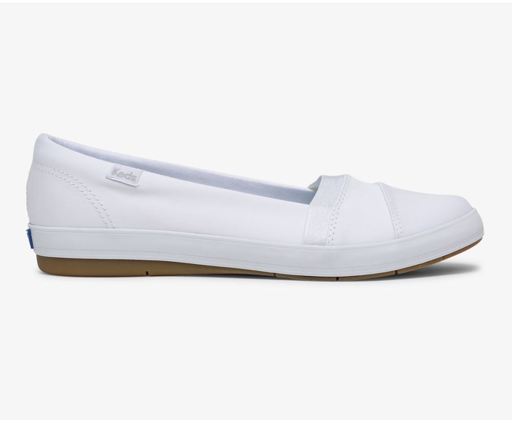 Slip Ons Keds Femme Blanche - Carmel - 076-IXKCEF